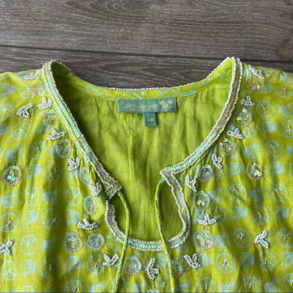 Letarte Handmade Beaded Accents Cropped Top - Picture 6 of 16